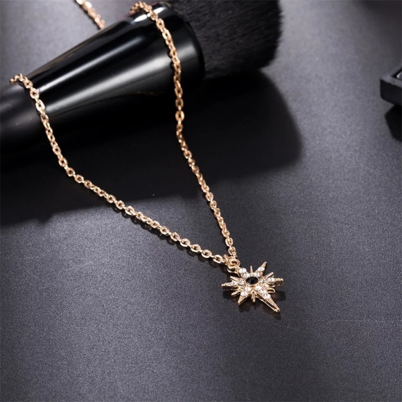 5 for $25 Gold Color Crystal Star Pendant Necklace - Picture 5 of 7